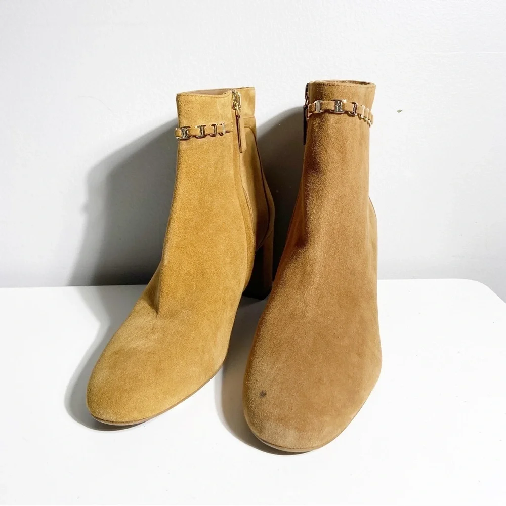 Ferragamo 75mm Ghila suede ankle boots